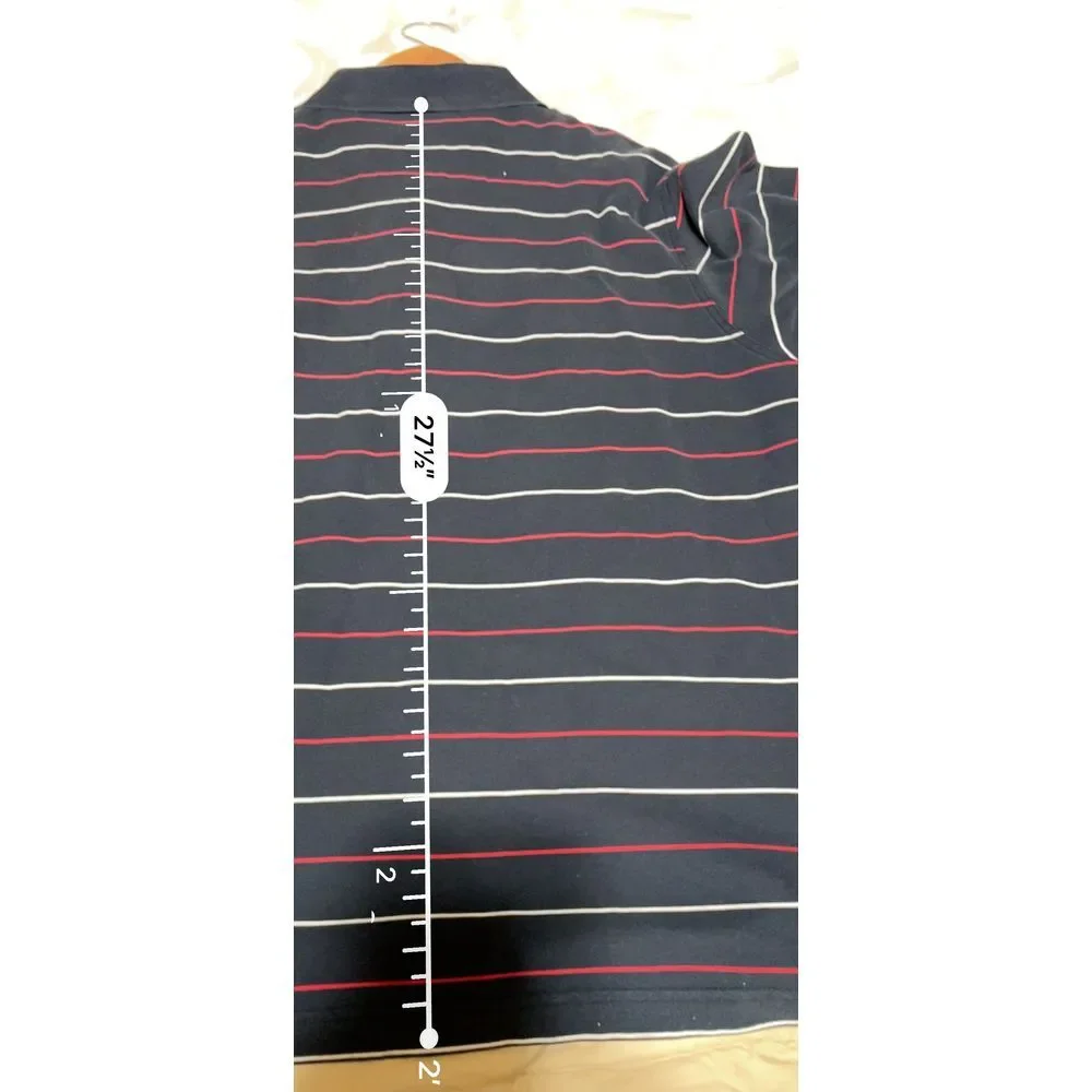 Masters Striped Polo Golf Shirt‎ - Mens Large